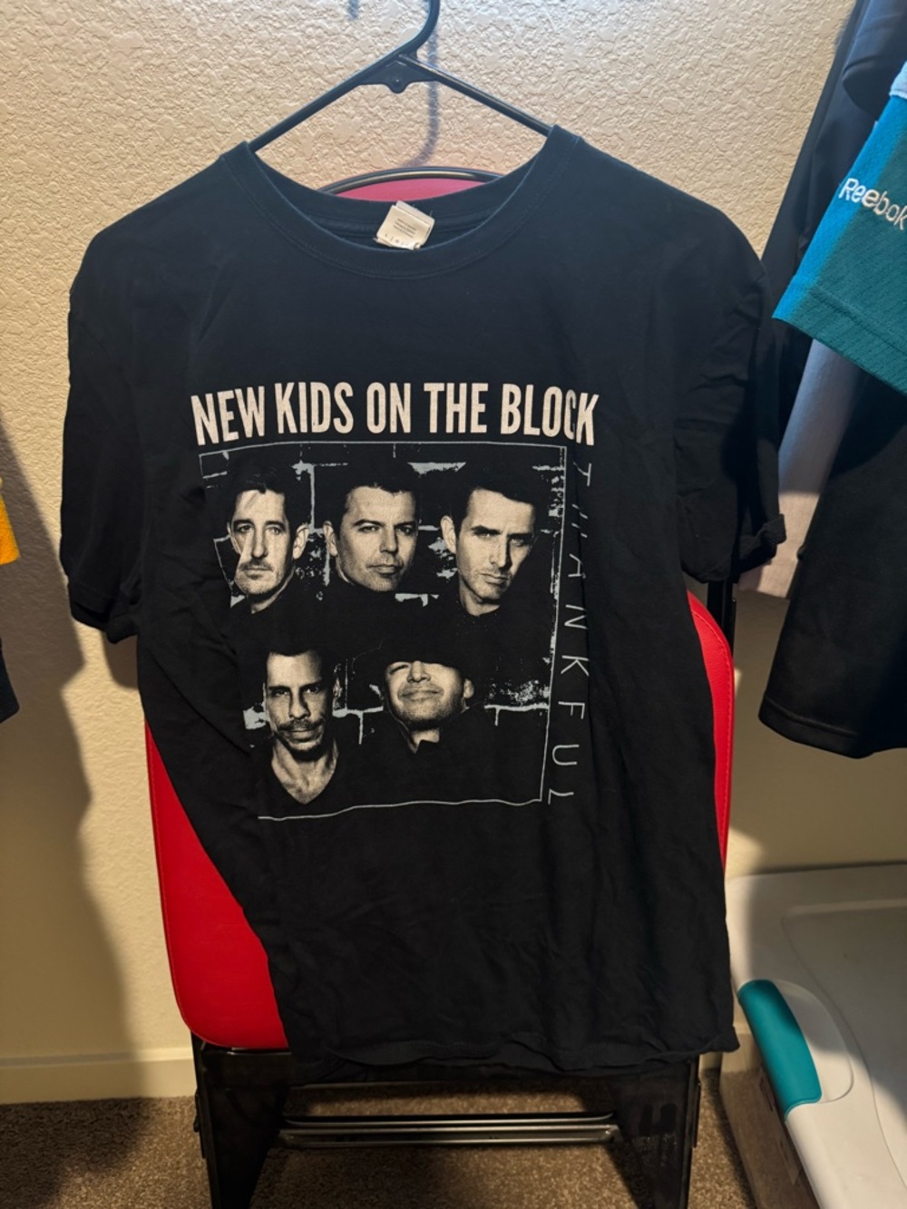 New Kids On The Block Black Graphic Tee - Band Logo Shirt